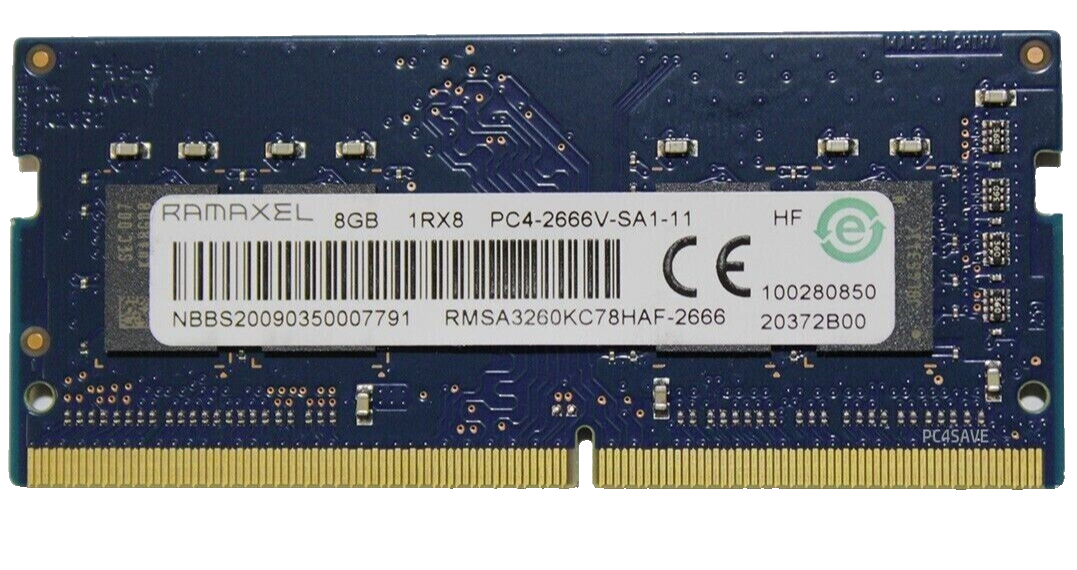 RAMAXEL 8gb 1Rx8 2666V SODIMM Laptop