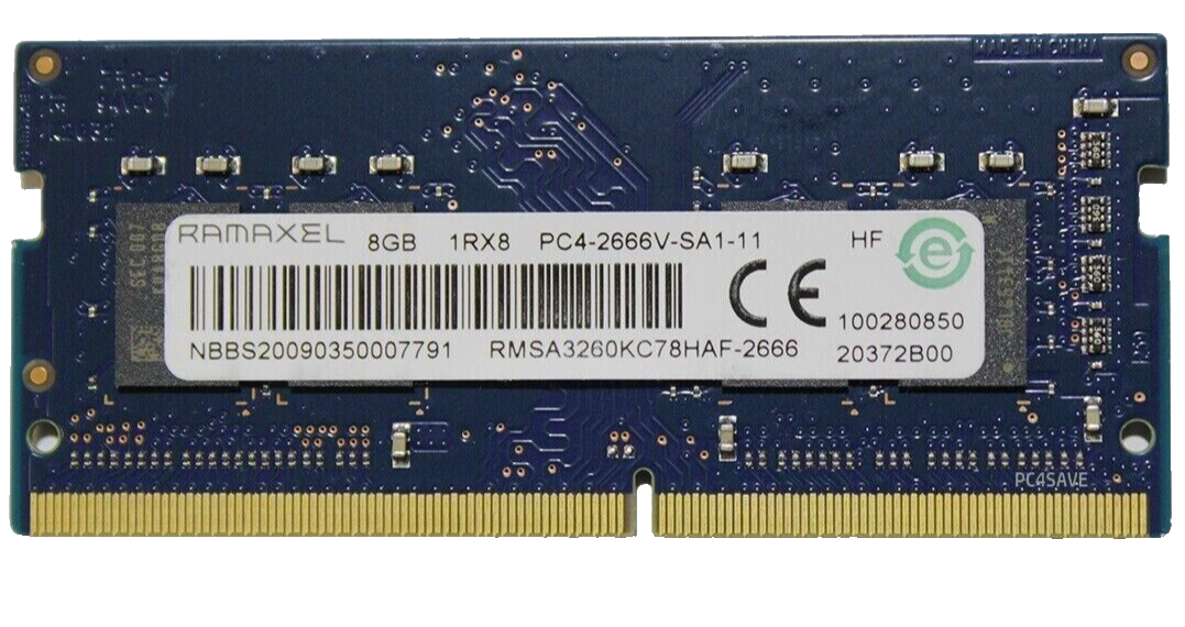 RAMAXEL 8gb 1Rx8 2666V	SODIMM Laptop