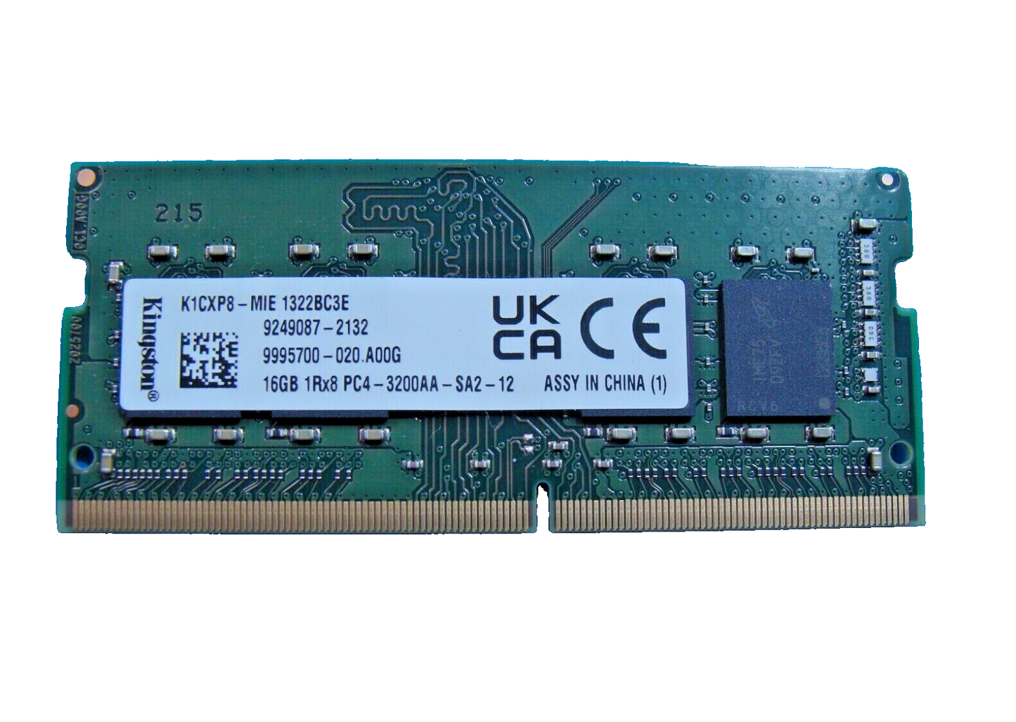 Kingston	16gb 1Rx8 3200AA SODIMM Laptop